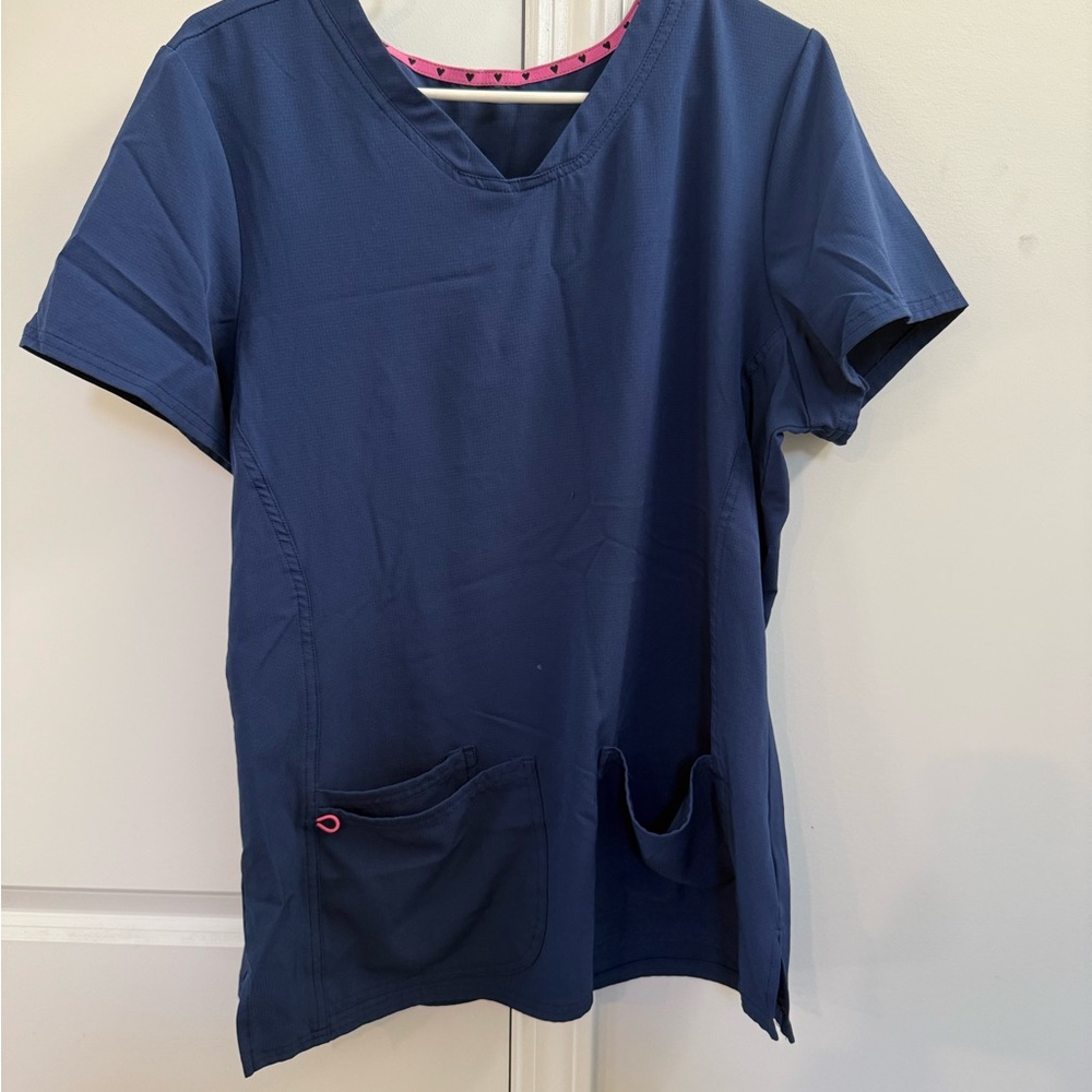 Navy Blue Women's Scrub Top